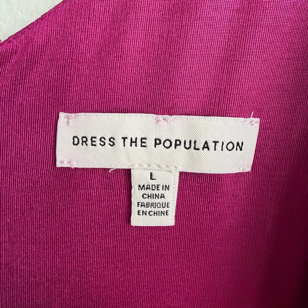 Dress the Population Serafina Midi Dress in Dark Magenta Size Large - Picture 5 of 15